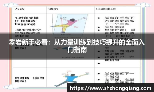 攀岩新手必看：从力量训练到技巧提升的全面入门指南